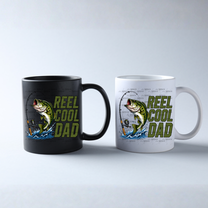Reel Cool Dad PNG – Bass Fishing Sublimation Design