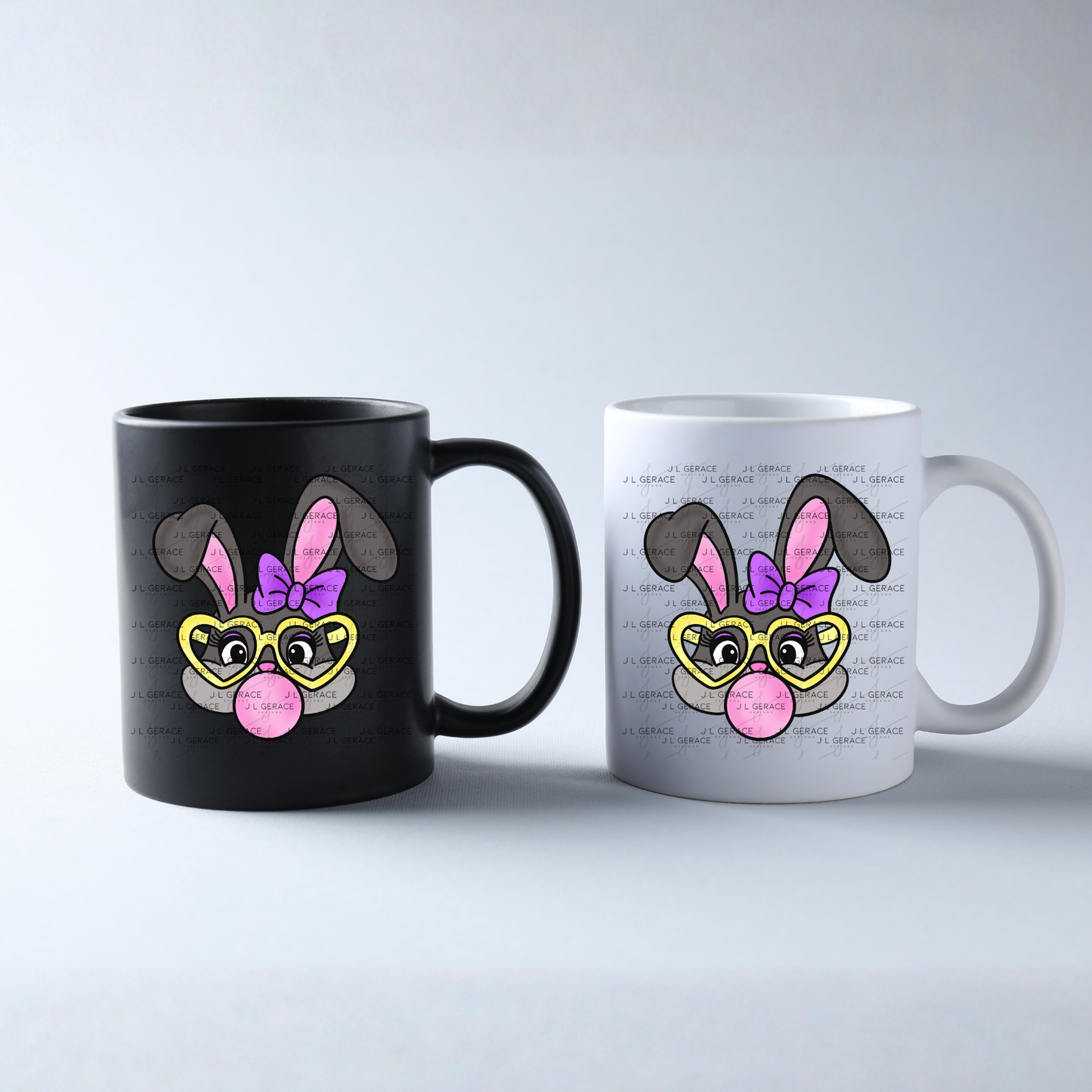 Cute Easter Bunny with Glasses PNG