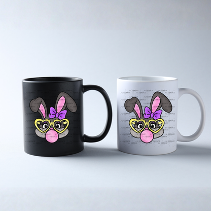 Cute Easter Bunny with Glasses PNG