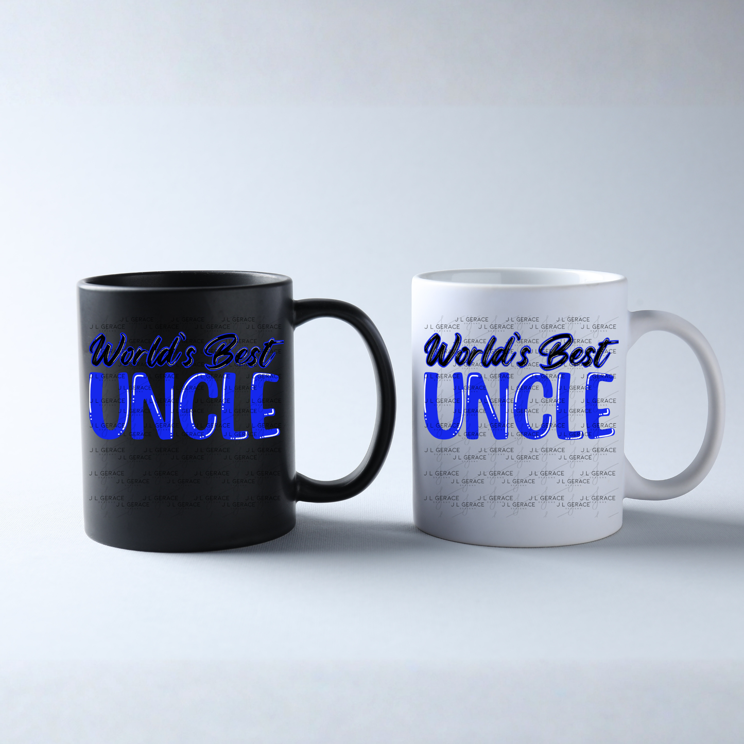 World’s Best Uncle PNG – Blue Glossy Typography Quote Design