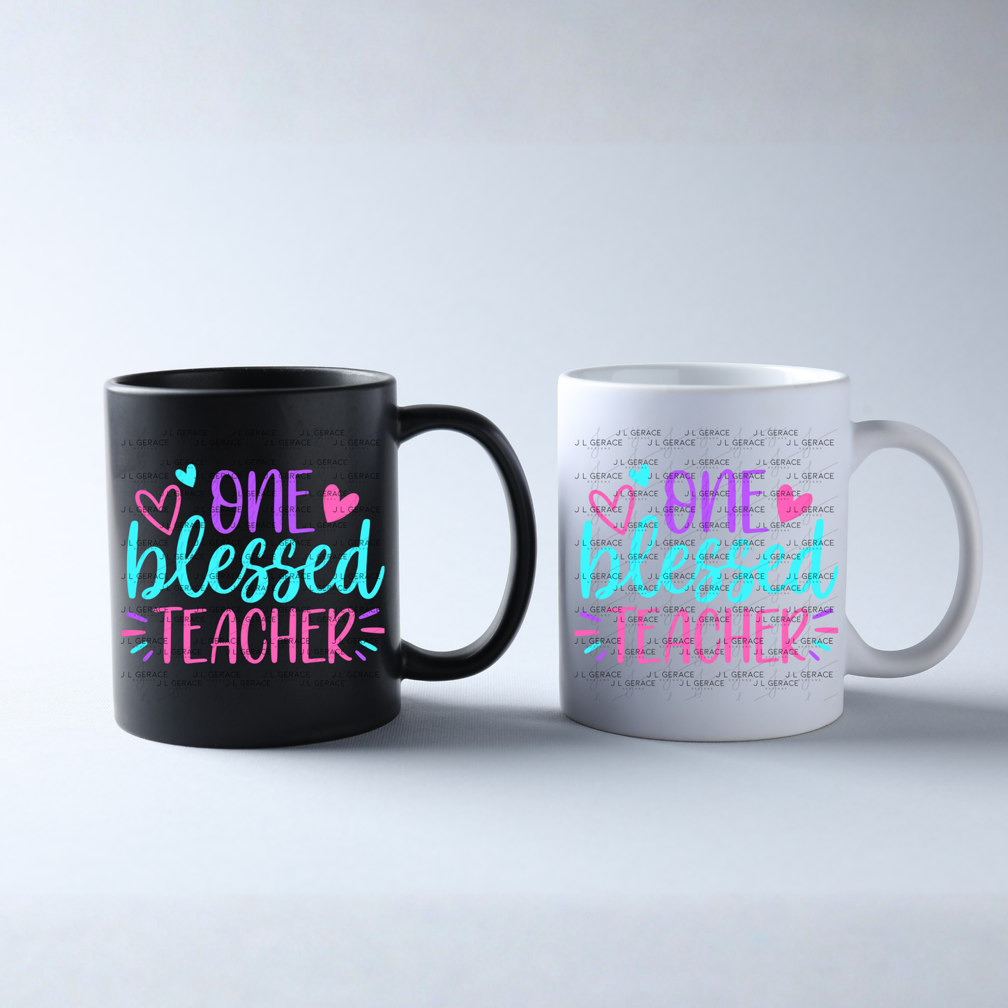 One Blessed Teacher Color PNG