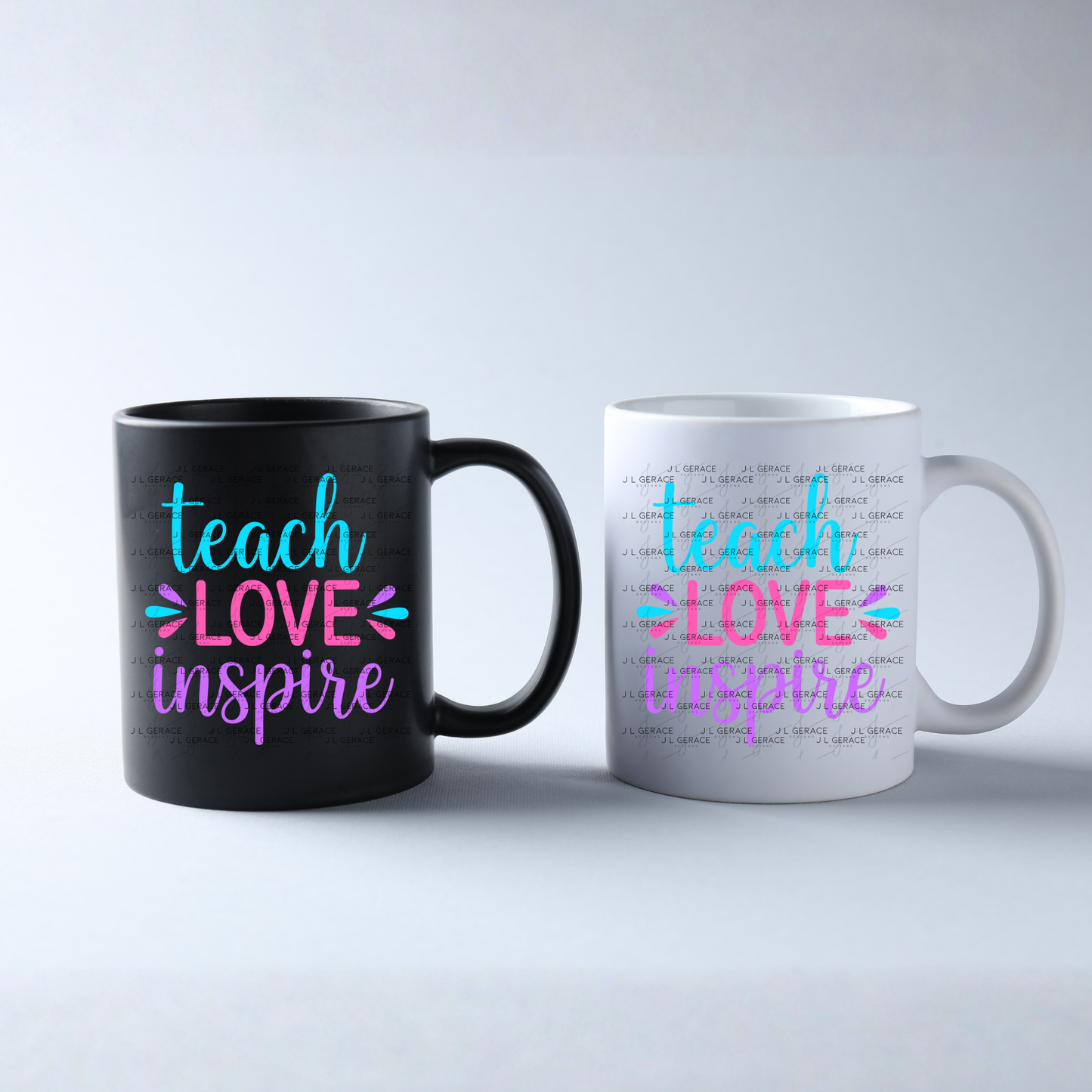 Teach Love Inspire Teacher Color PNG