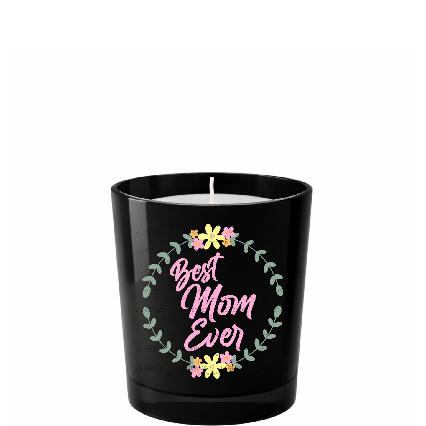Best Mom Ever Floral Wreath PNG Design