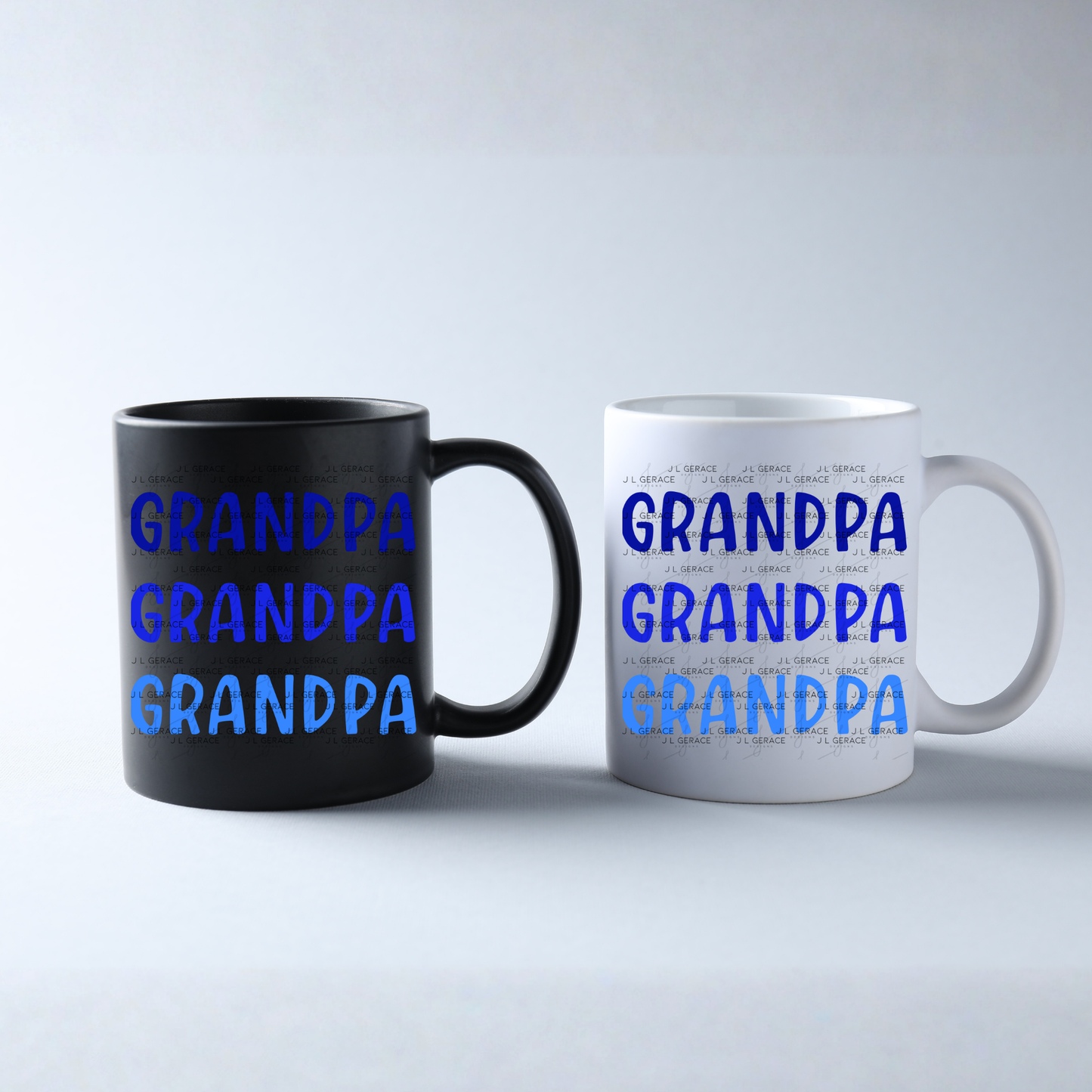 Grandpa PNG – Blue Gradient Typography Sublimation Design
