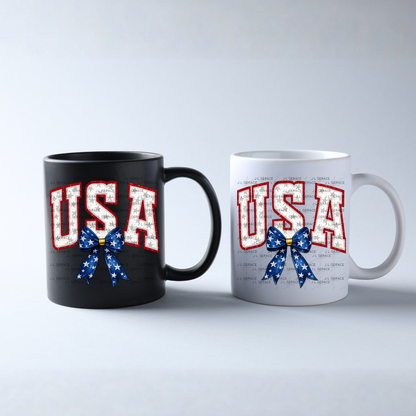 USA Bow Patriotic PNG Design