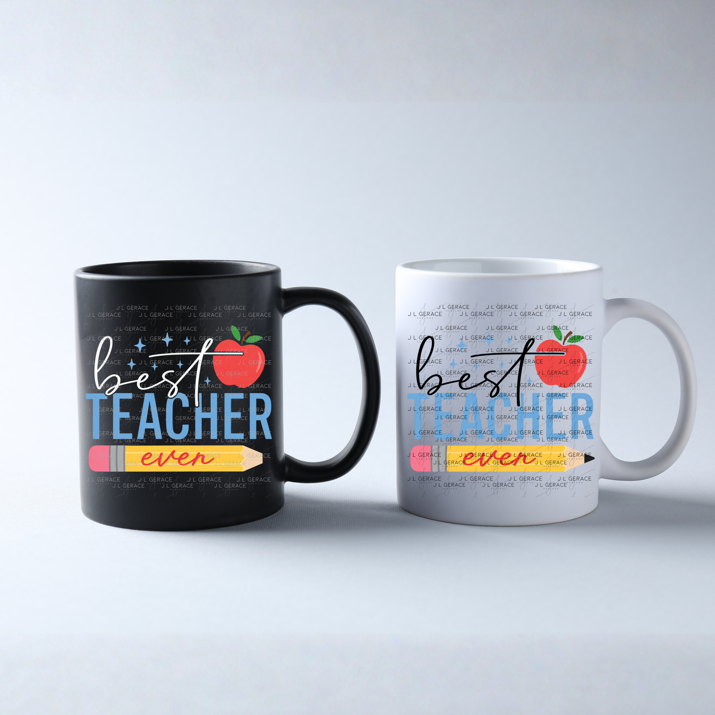 Best Teacher Ever PNG – Pencil and Apple Teacher Appreciation Design