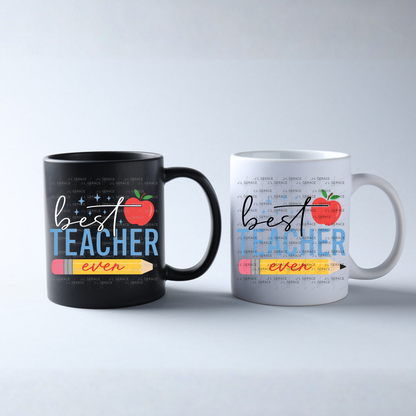 Best Teacher Ever PNG – Pencil and Apple Teacher Appreciation Design