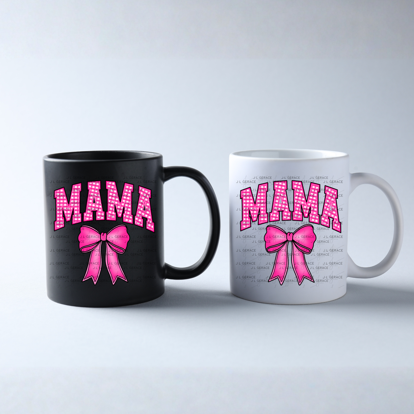 Mama Bow PNG – Pink Gingham Mothers Day Sublimation Design