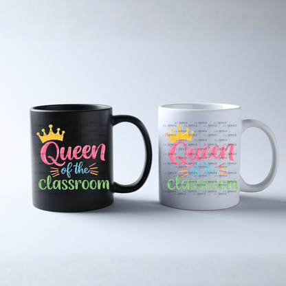 Queen of the Classroom Teacher Colorful PNG