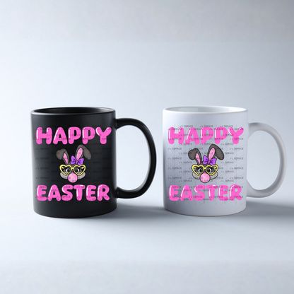 Happy Easter Bunny Glasses Bubblegum Clipart Sublimation PNG