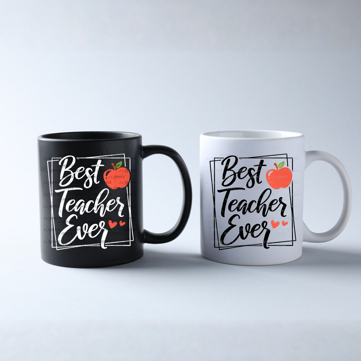 Best Teacher Ever Apple PNG (2 Colors)