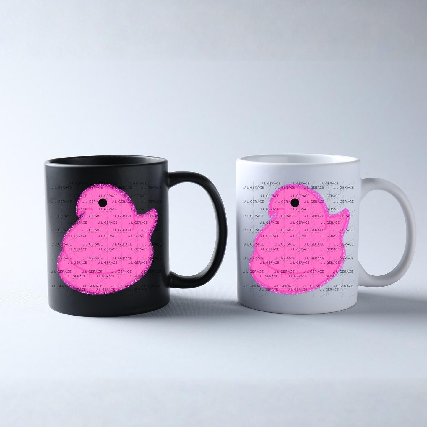 Pink Glitter Easter Peep Chick Clipart Sublimation PNG
