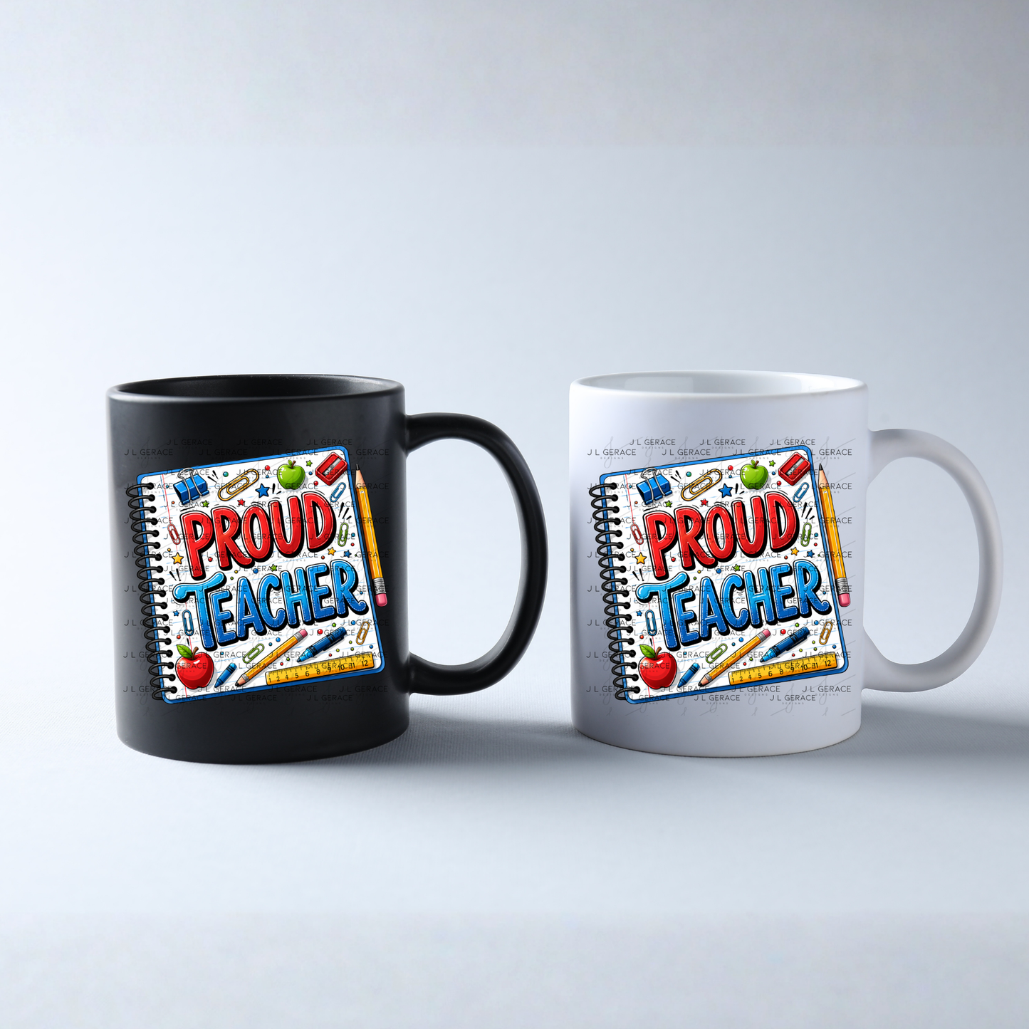 Bold Proud Teacher School Supplies PNG Digital Download
