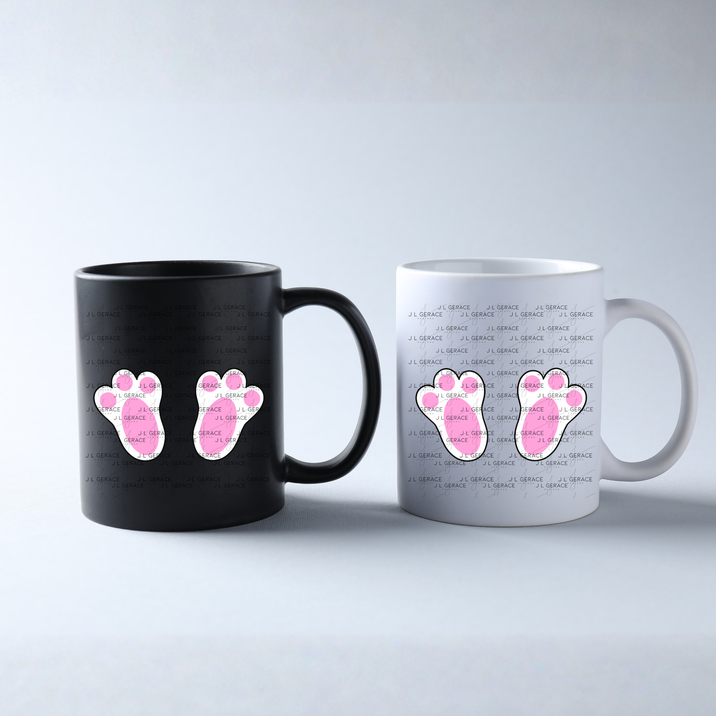 Easter Bunny Feet Black Outline PNG