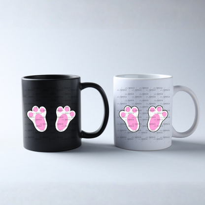 Easter Bunny Feet Black Outline PNG
