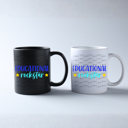 Educational Rockstar Teacher - Blue And Teal PNG Digital Download