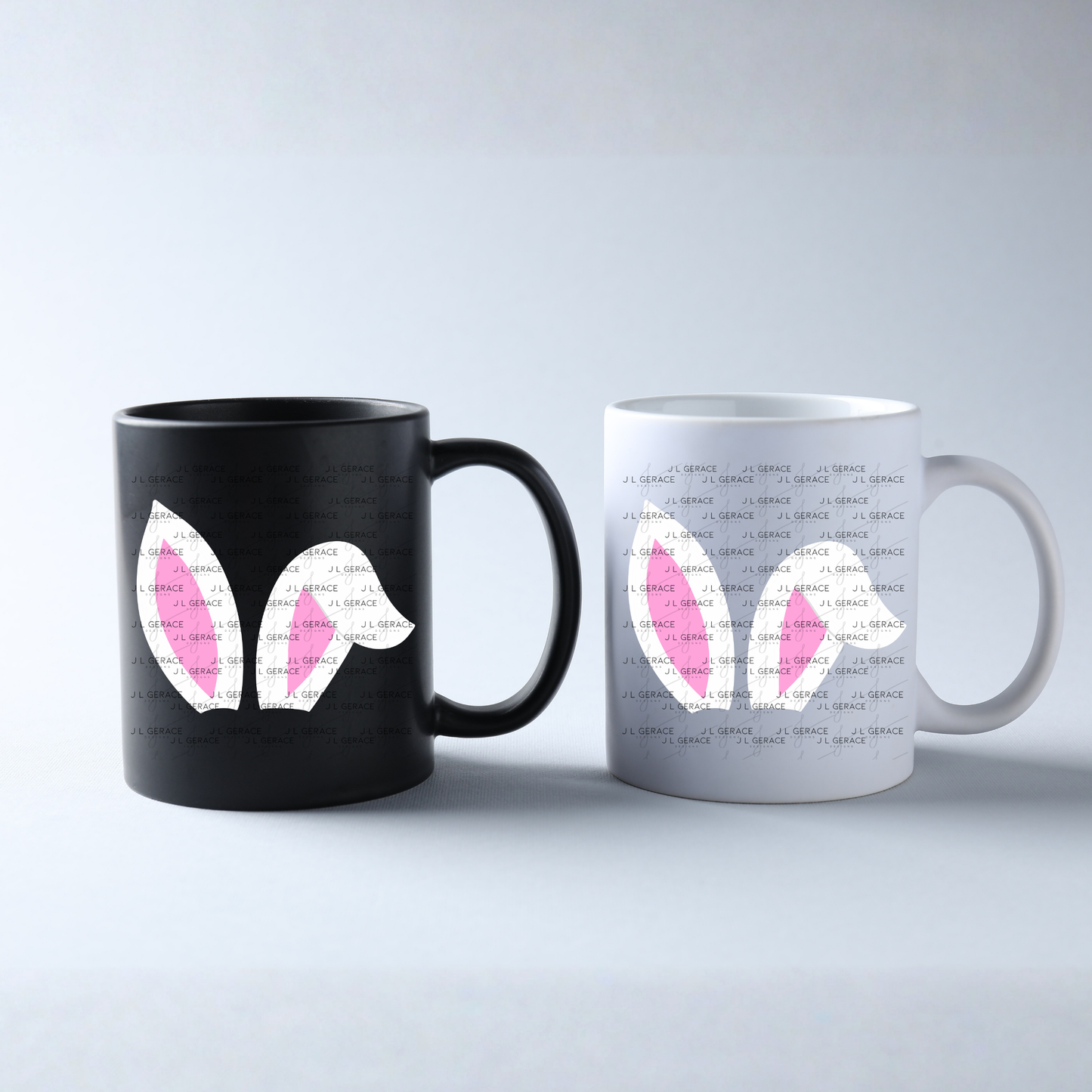White Easter Bunny Ears PNG