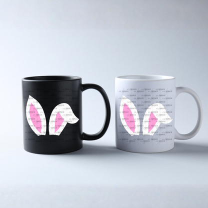 White Easter Bunny Ears PNG