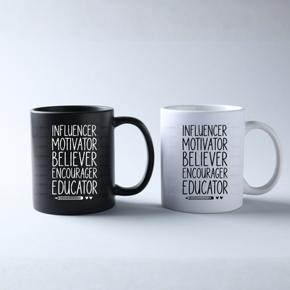 Influencer Motivator Believer Educator Teacher PNG (2 Colors)
