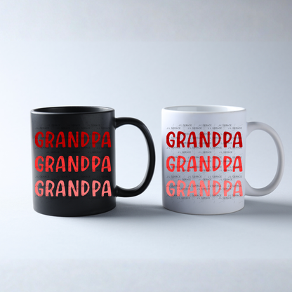 Grandpa PNG – Red Gradient Typography Sublimation Design