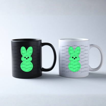 Green Bunny Peep Easter Clipart Sublimation PNG
