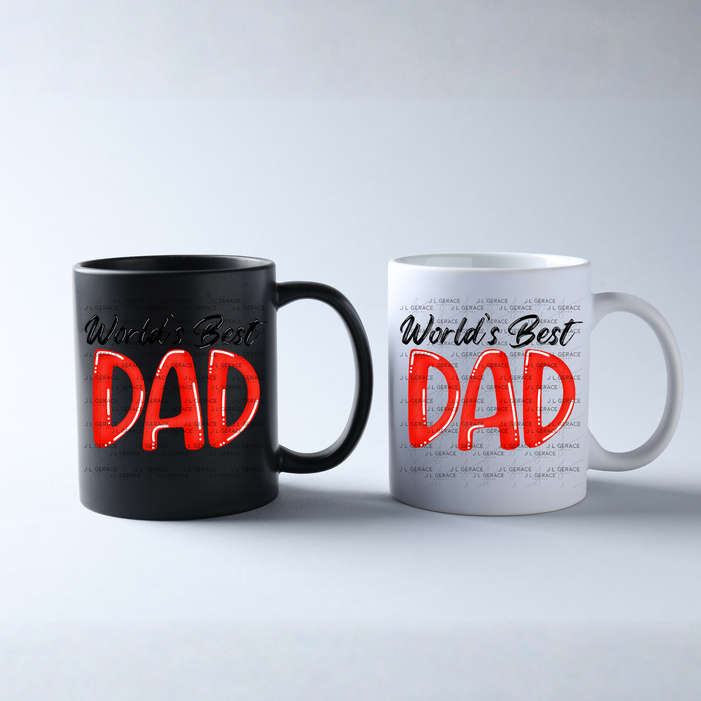 World’s Best Dad PNG – Red Glossy Typography Design for Father’s Day