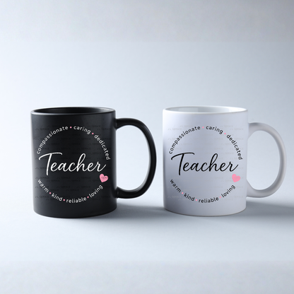 Compassionate Caring Dedicated Teacher PNG Bundle (2 Colors)