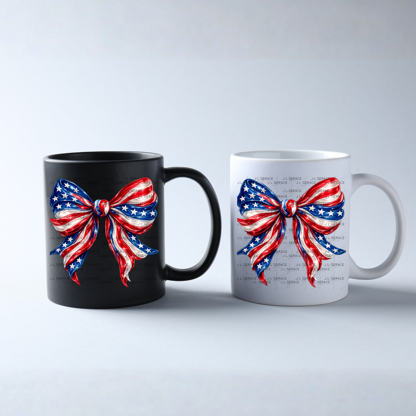 America Flag Bow Patriotic PNG Design
