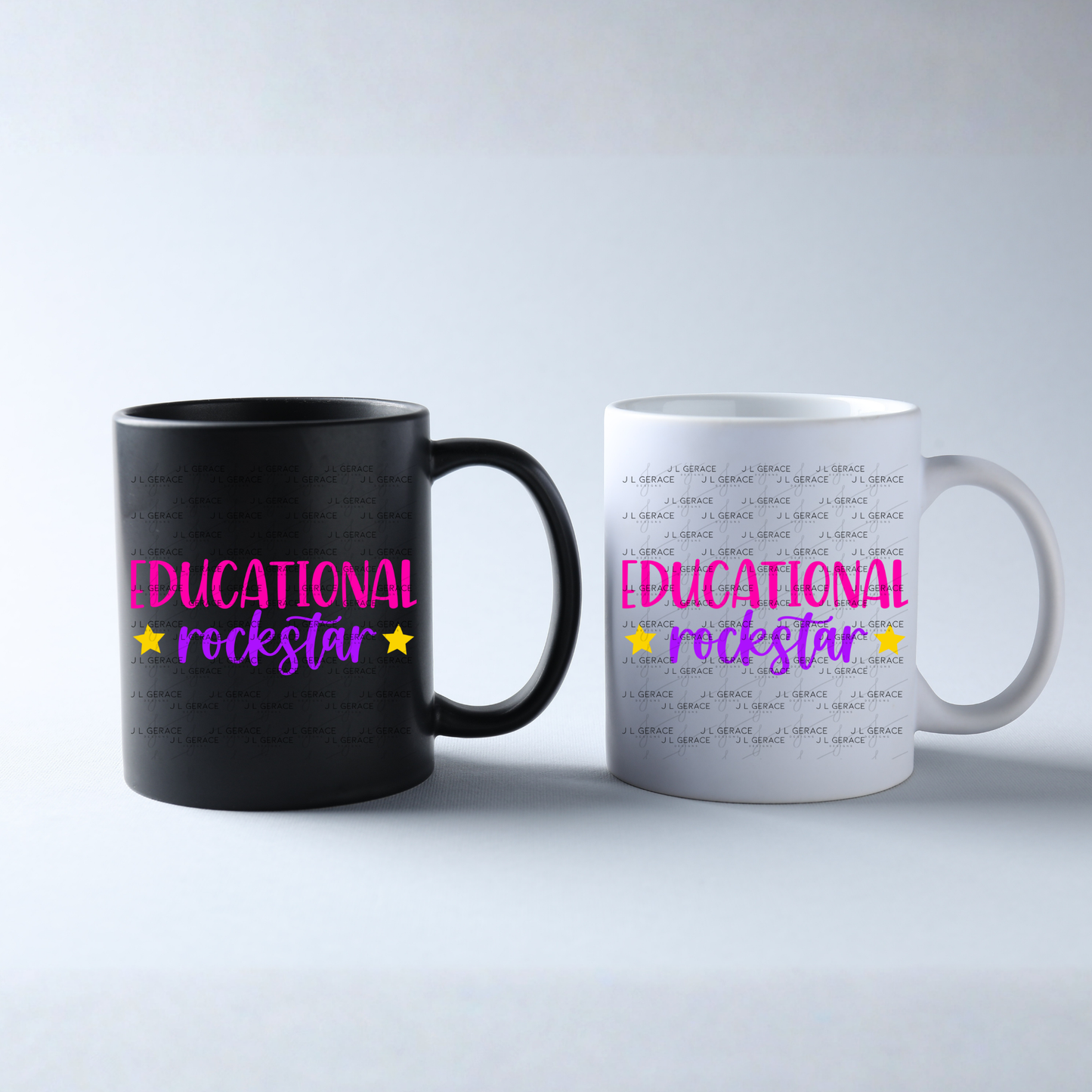 Educational Rockstar Teacher - Pink And Purple PNG Bundle Digital Download