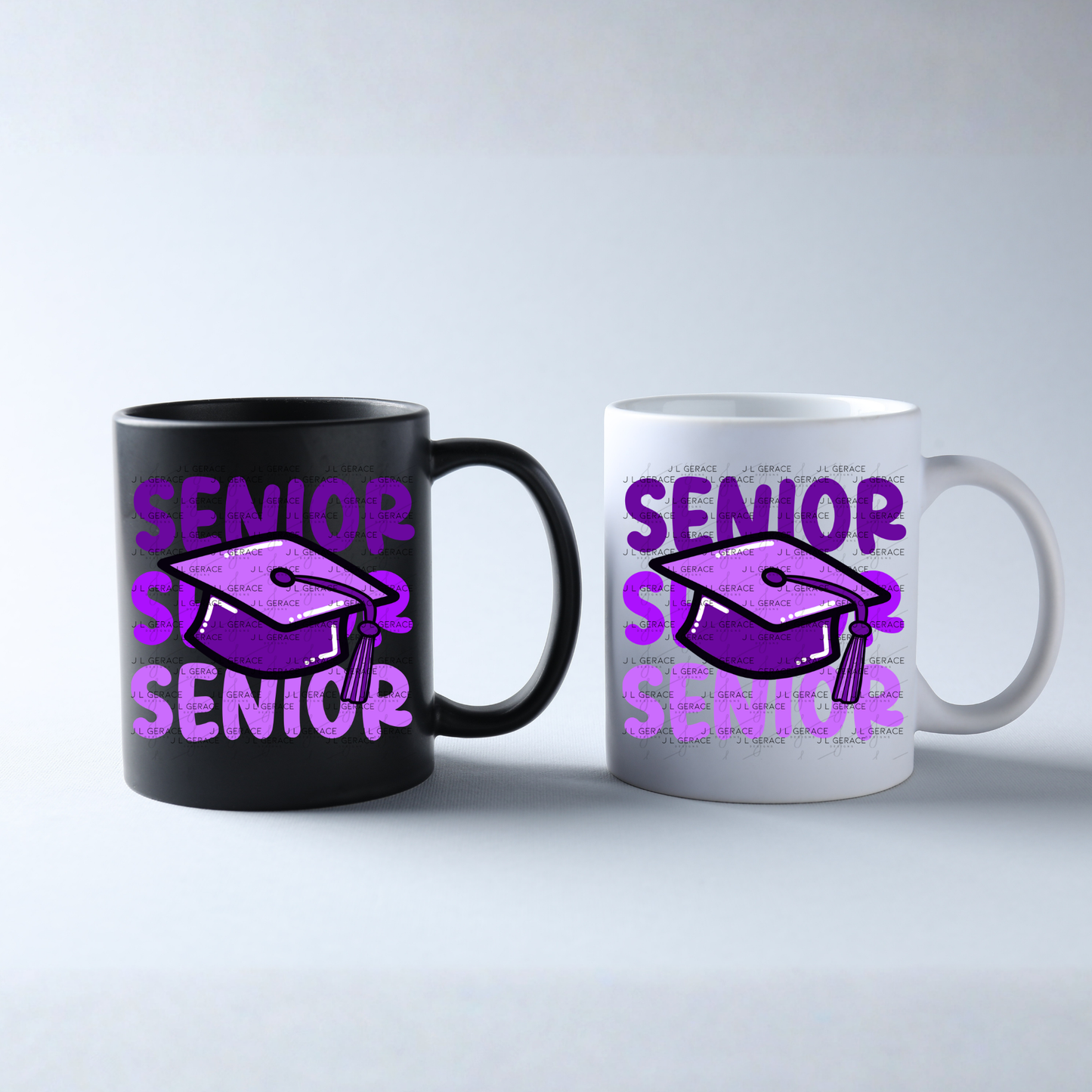 Senior PNG – Purple Graduation Cap Lettering Design
