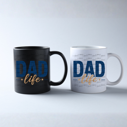 Dad Life PNG – Blue Vintage Typography Sublimation Design