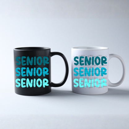 Senior PNG – Teal Gradient Graduation Lettering Design