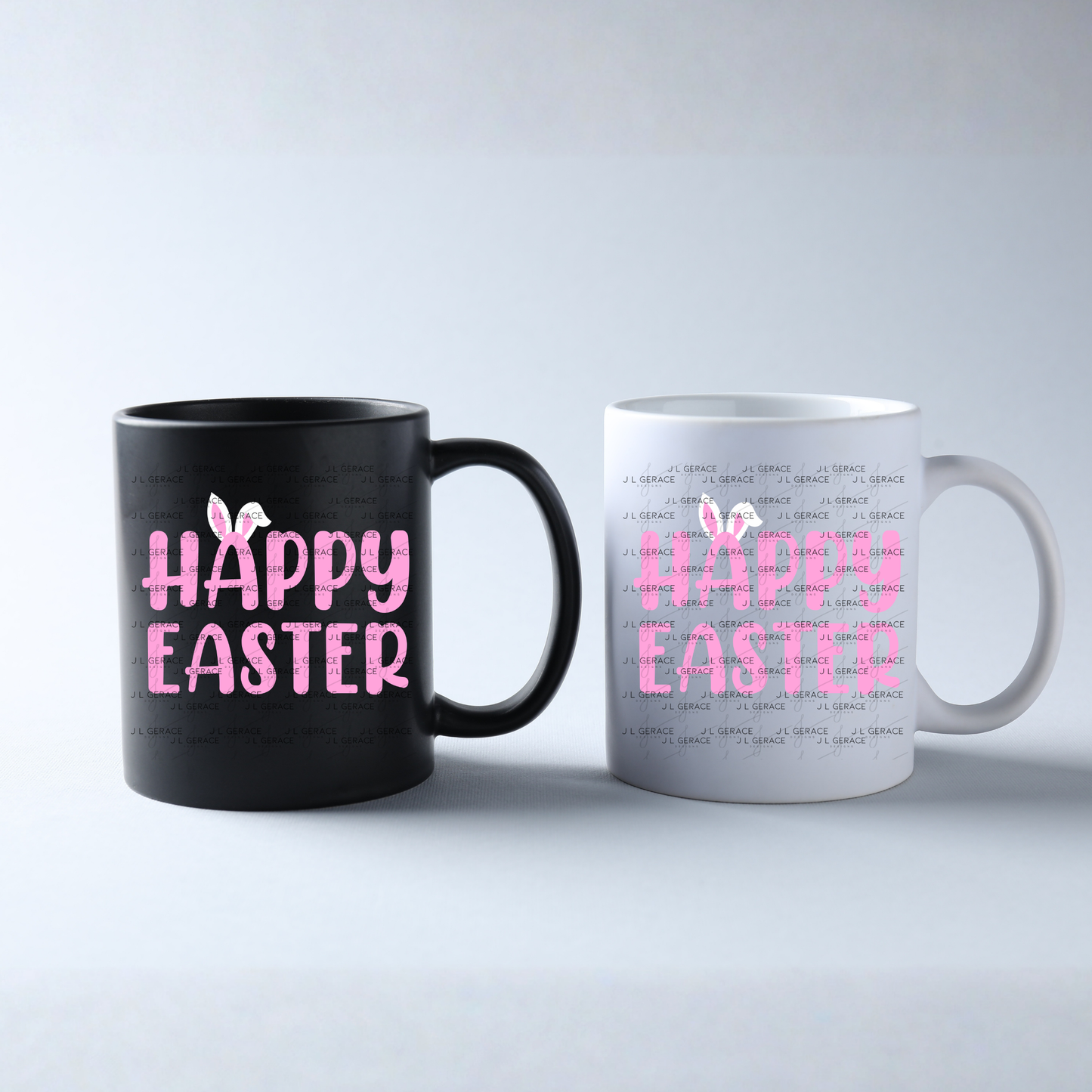 Happy Easter Bunny Ears PNG