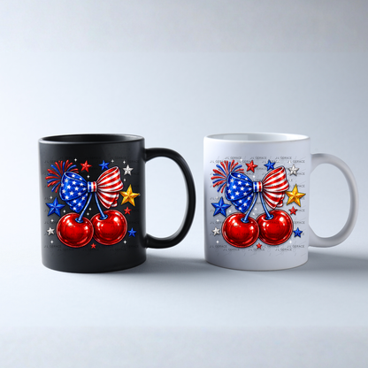 Patriotic Cherry Bow PNG
