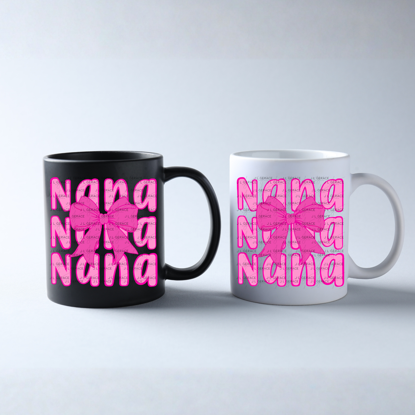 Nana Bow PNG – Pink Coquette Style Sublimation Design