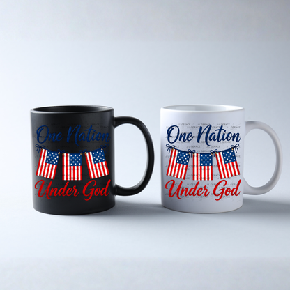 One Nation Under God Patriotic PNG Design