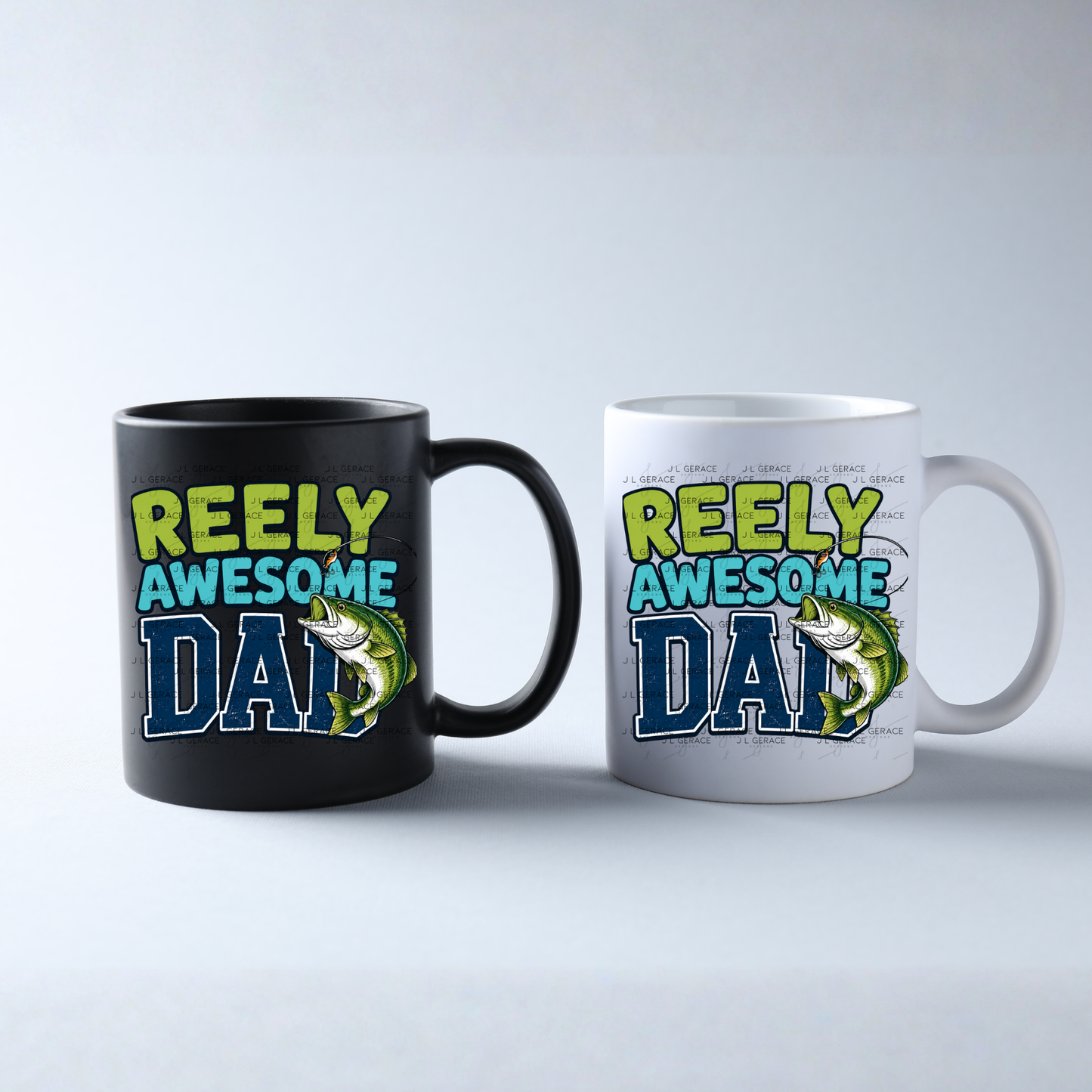 Reely Awesome Dad PNG – Bass Fishing Sublimation Design