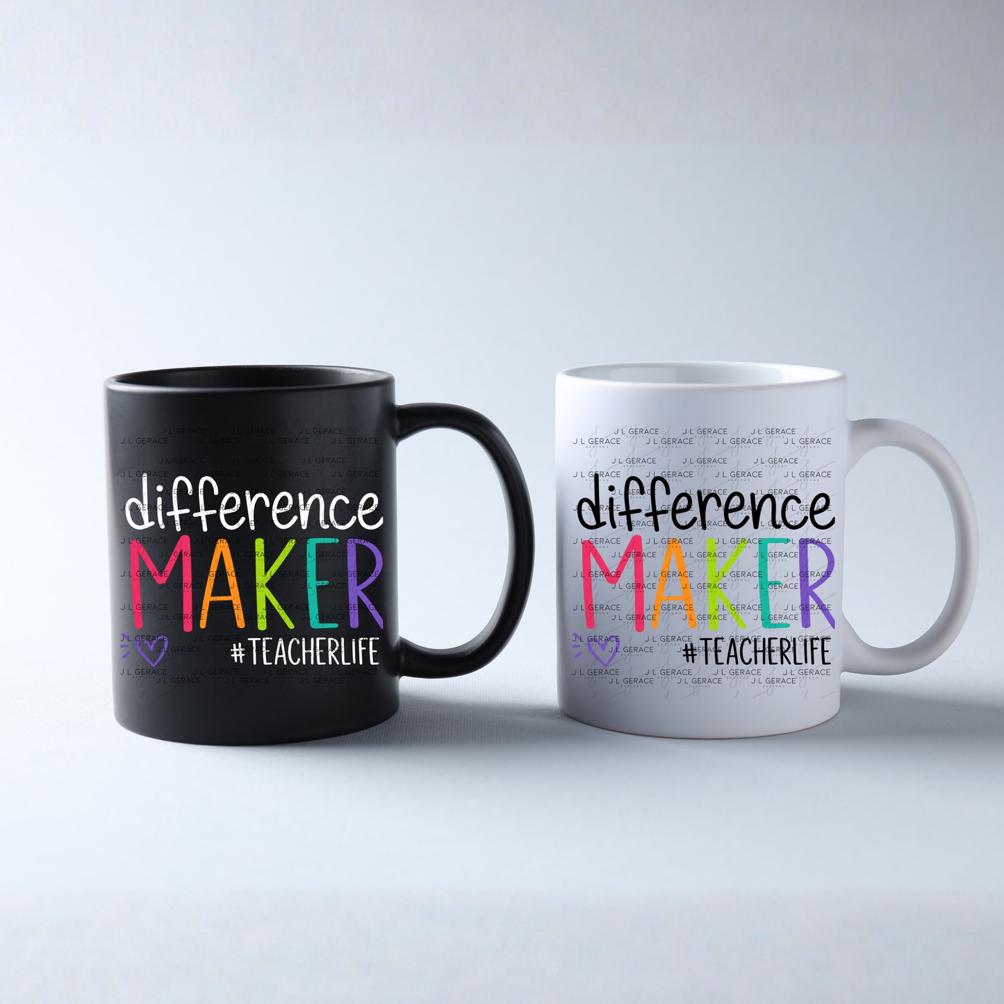 Difference Maker Rainbow Teacherlife PNG Digital Download (2 Colors)