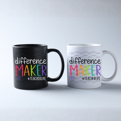 Difference Maker Rainbow Teacherlife PNG Digital Download (2 Colors)