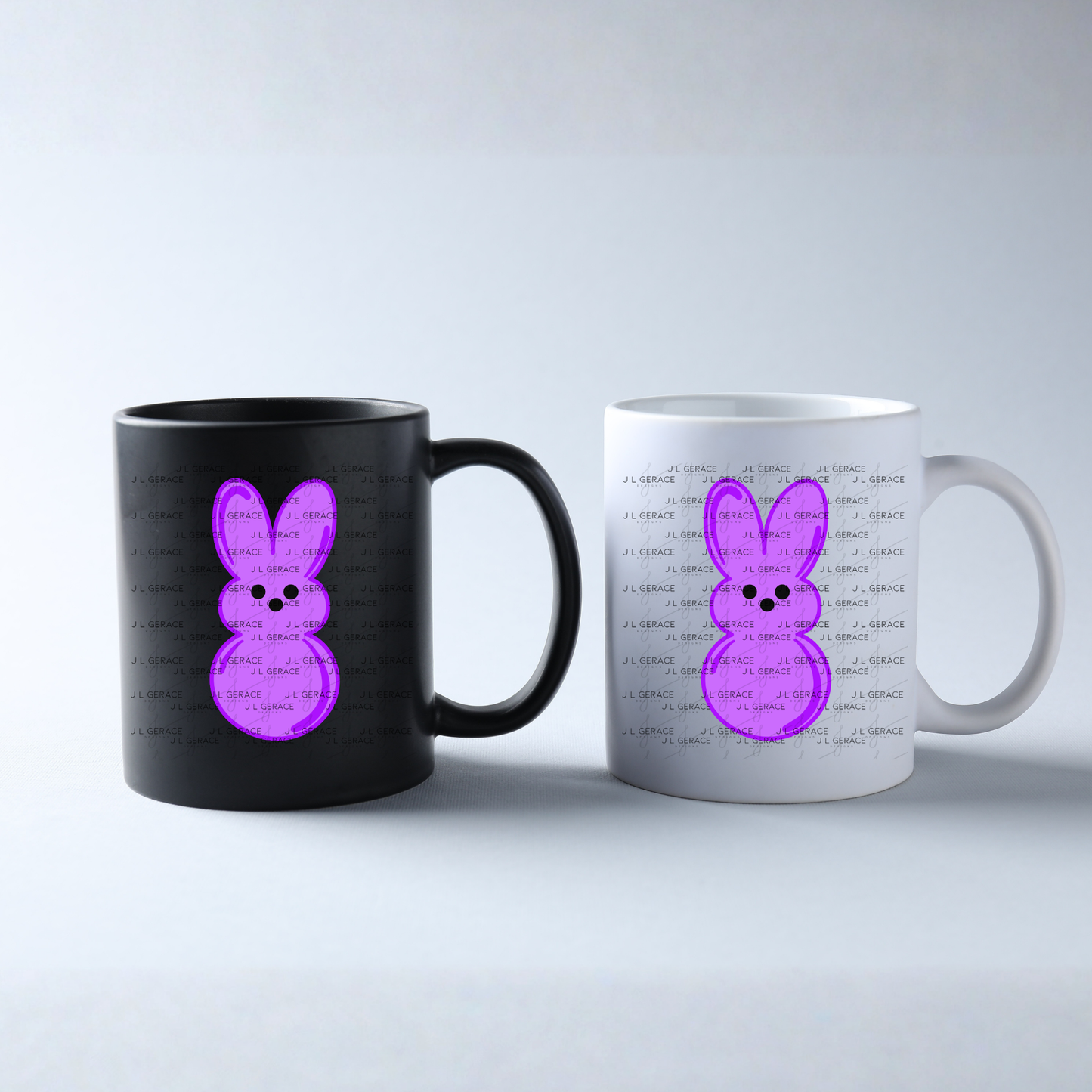 Purple Bunny Peep Easter Clipart Sublimation PNG