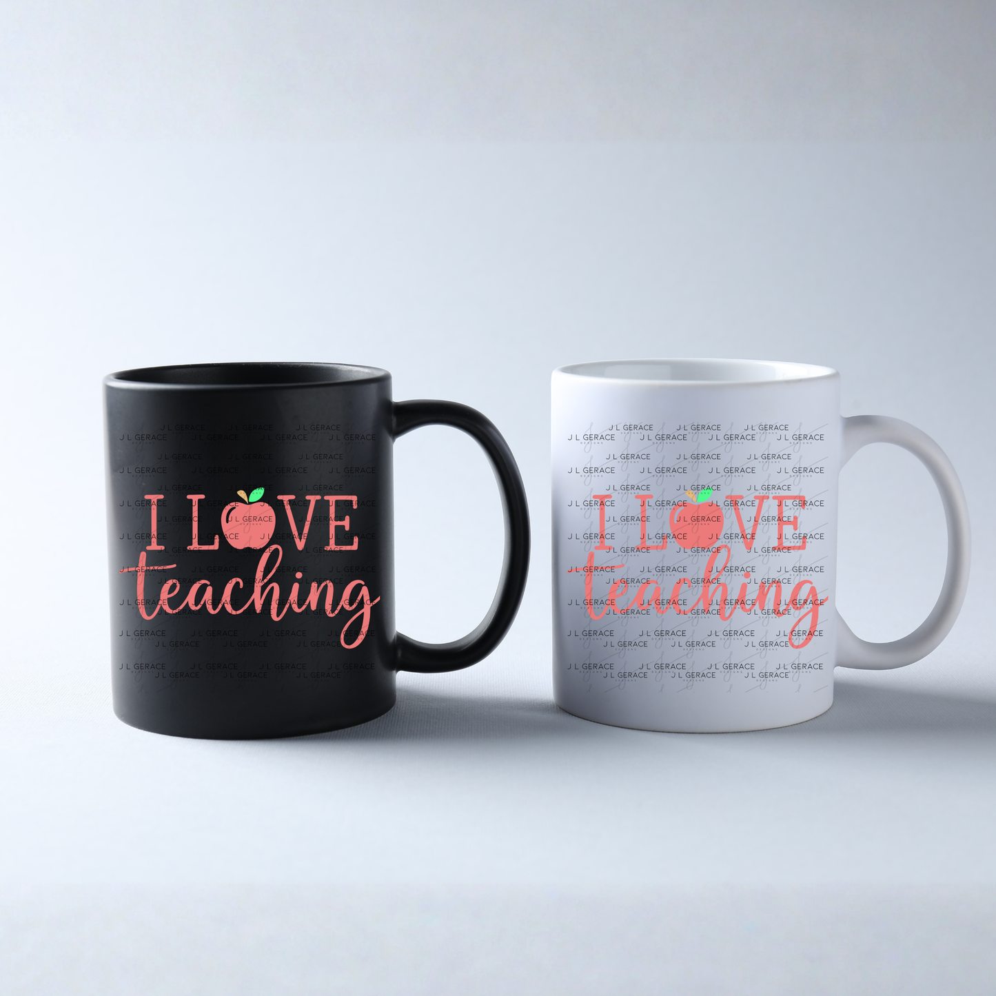 I Love Teaching Apple Teacher Colorful PNG