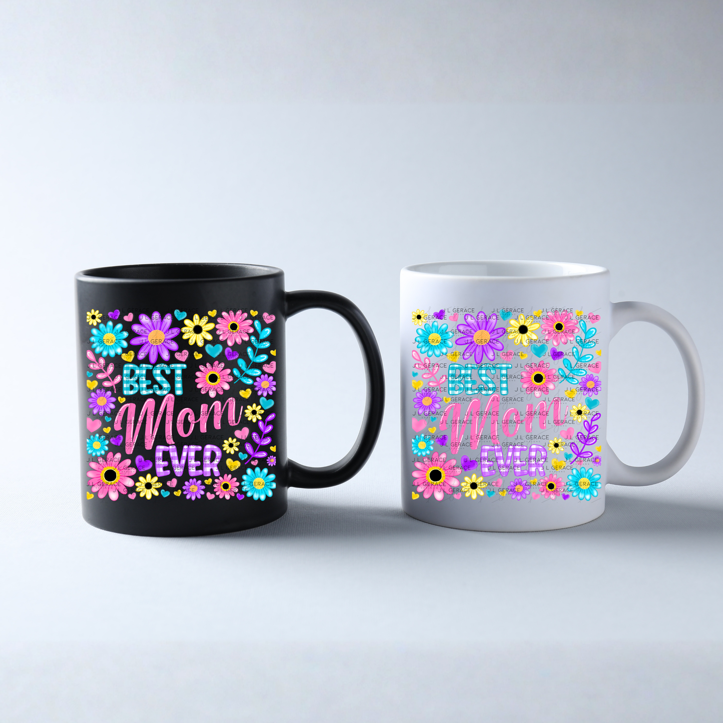 Best Mom Ever Colorful Floral PNG Design