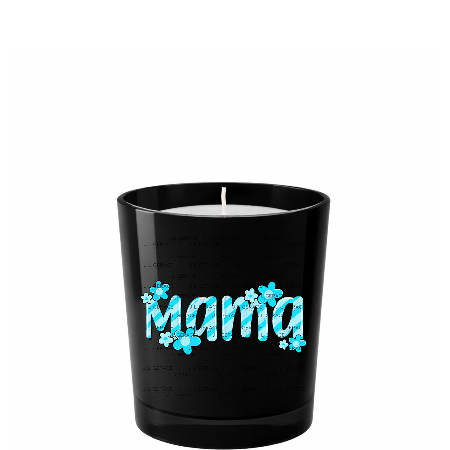 Mama Daisy Floral Blue PNG Design