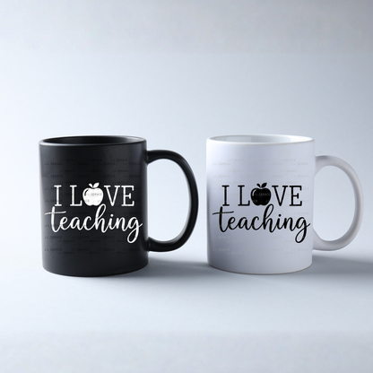 I Love Teaching Apple Teacher Colorful PNG (2 Colors)