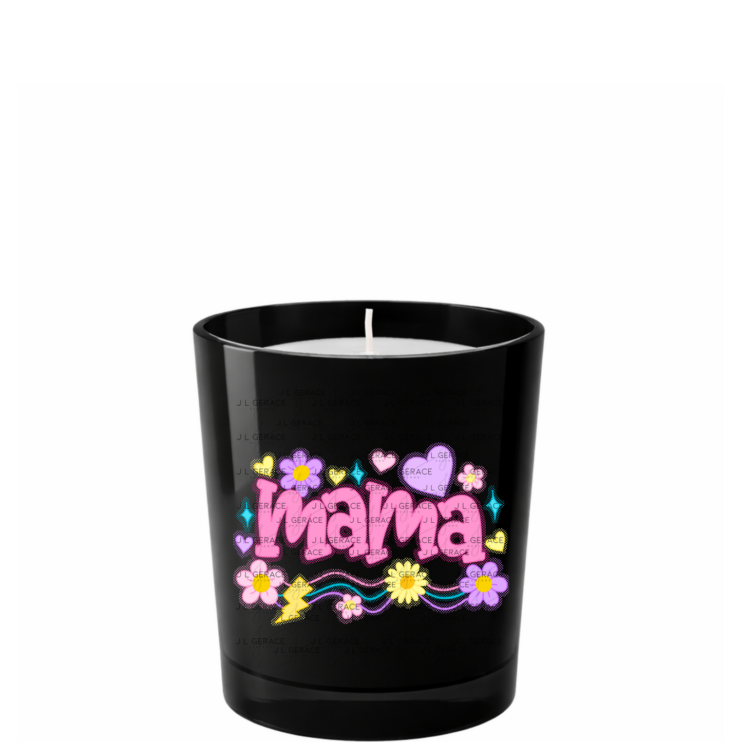 Mama Retro Floral Lightning PNG Design