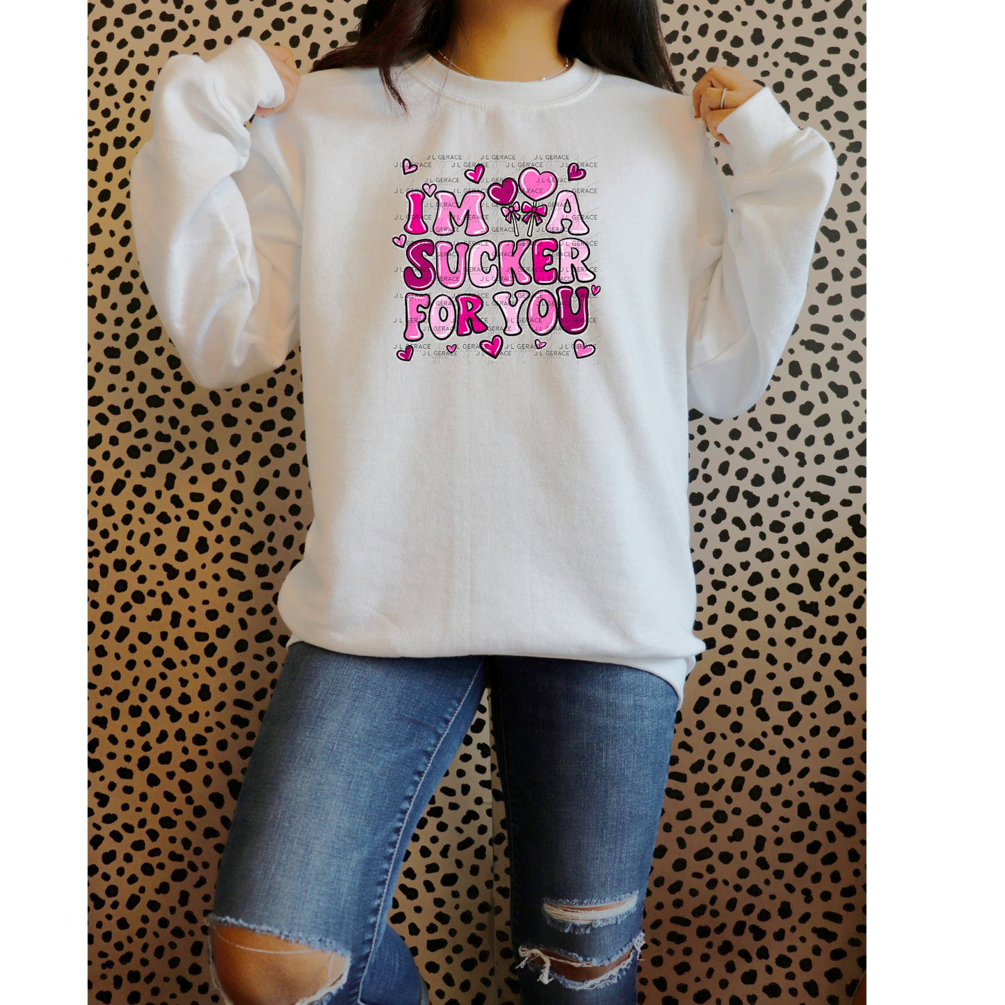 I’m a Sucker for You PNG Glitter Outline