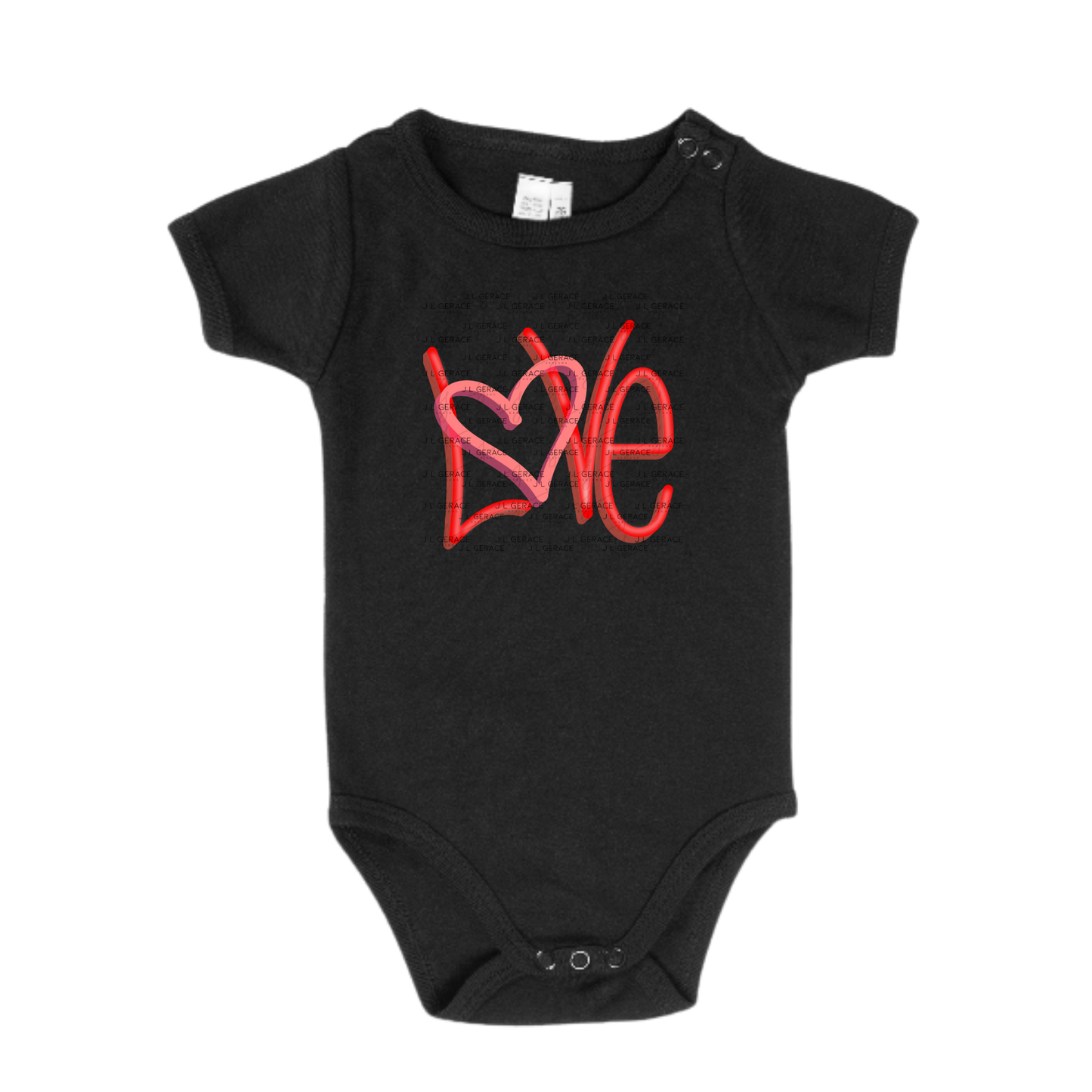 Red Love Script PNG Handwritten Heart Typography