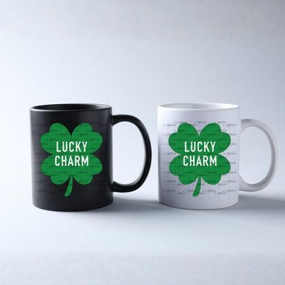 Lucky Charm Shamrock PNG St Patricks Day Sublimation Clipart Digital Download
