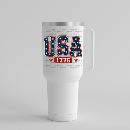 USA 1776 Distressed Patriotic PNG Design
