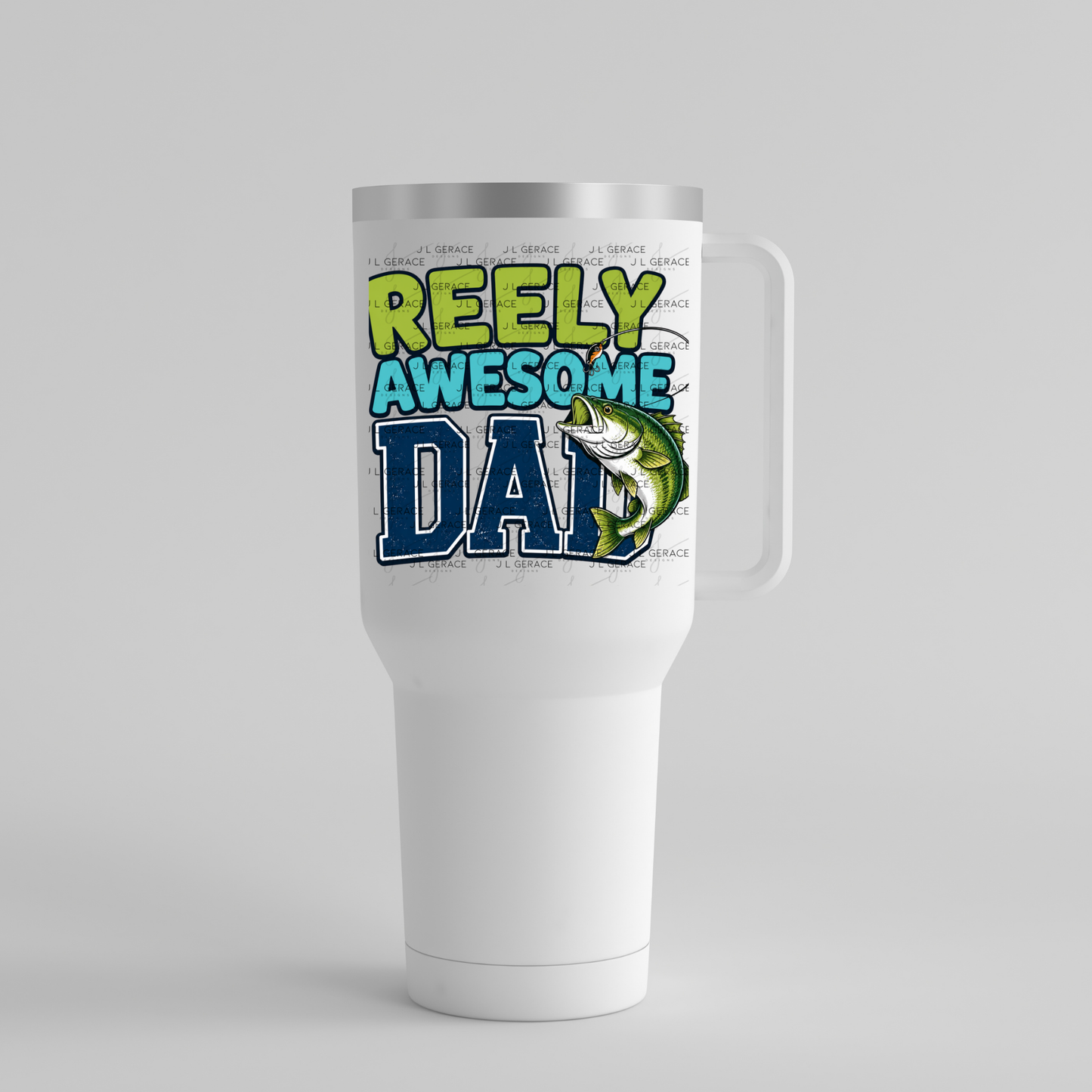 Reely Awesome Dad PNG – Bass Fishing Sublimation Design